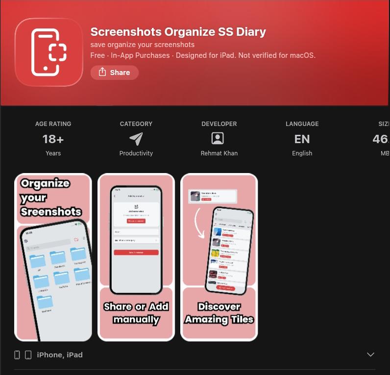 Screenshot Organizer screenshot